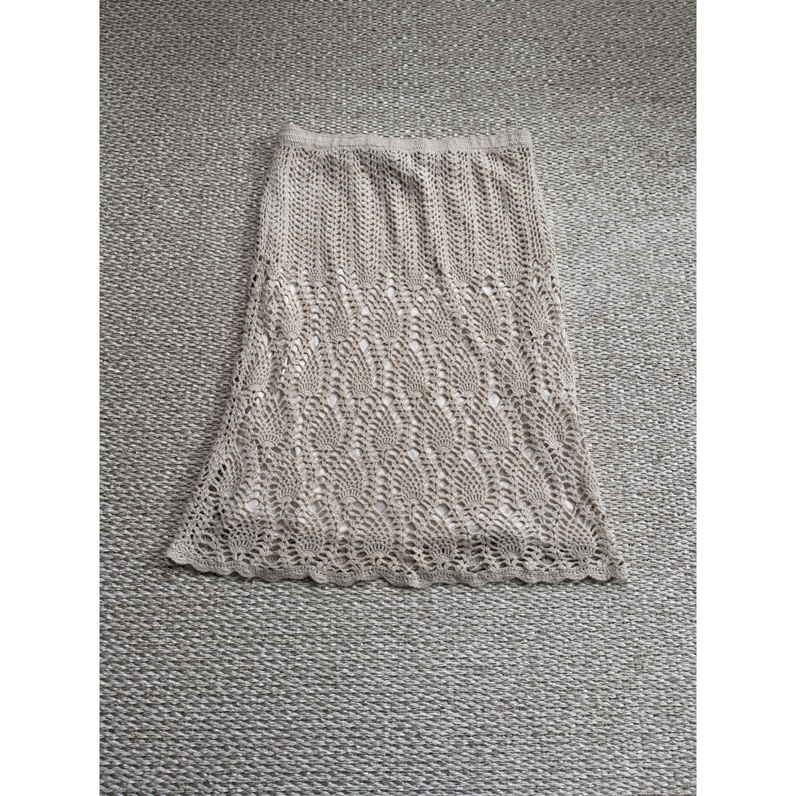 Vintage Crochet Midi Women's Skirt. Boho Hippie Lace Indie Festival Western M